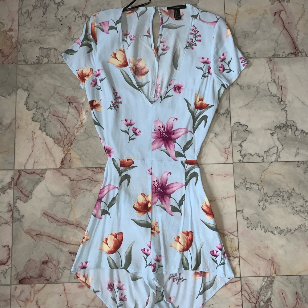 Forever 21 Pastel Floral Romper